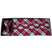 Lumberjack Plaid Cummerbund and Bow Tie Set